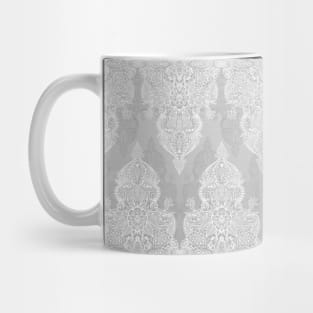 Lace & Shadows 2 - Monochrome Moroccan doodle Mug